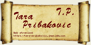 Tara Pribaković vizit kartica